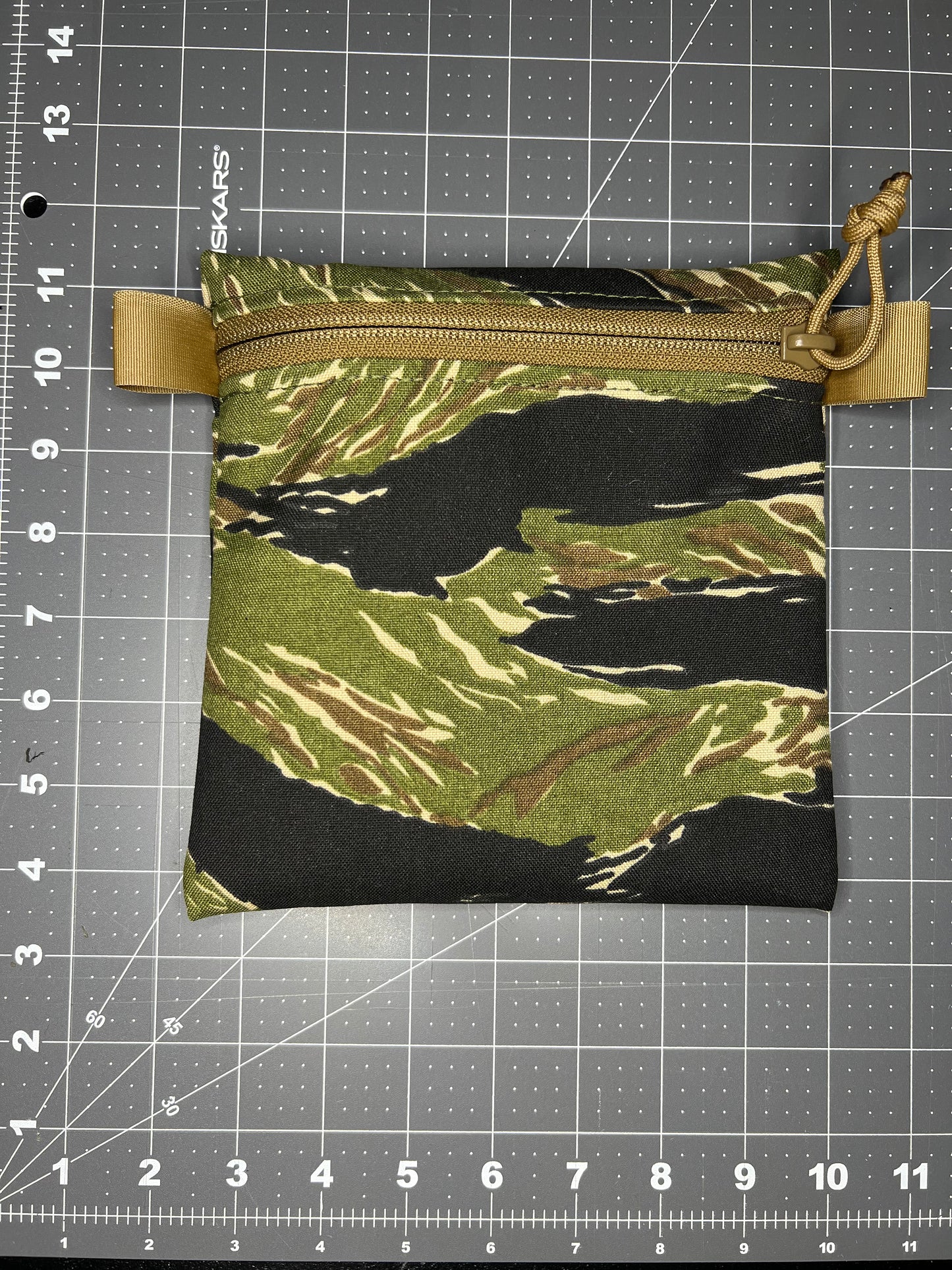 Tiger Stripe general use pouch, 500D Cordura approx size 7.5"x7.5"