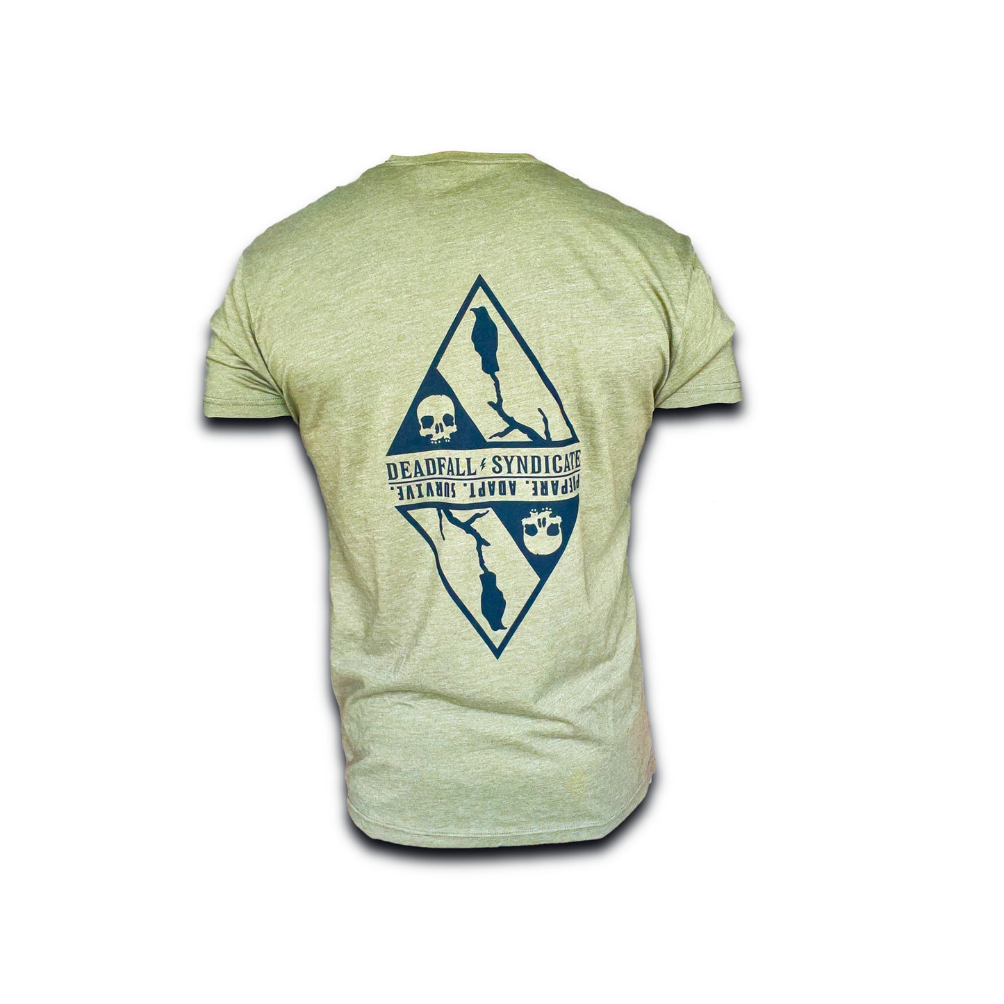 DeadFall Diamondback Tee- Military Green/Black Print