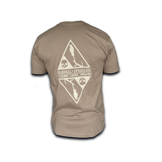DeadFall Diamondback Tee- Coyote Brown/Beige print