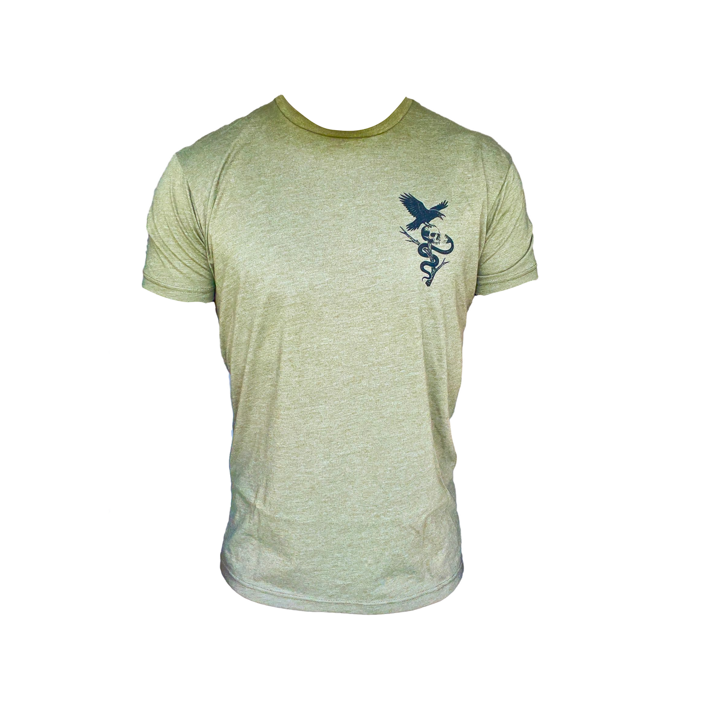 DeadFall Diamondback Tee- Military Green/Black Print