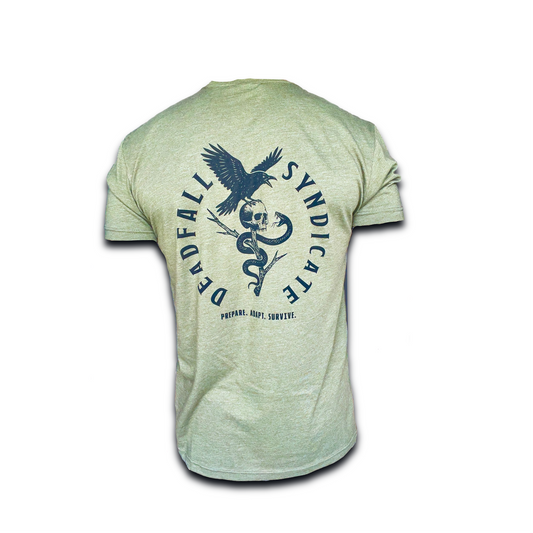 DeadFall 'Signum Mortis' Tee Military Green/Black print